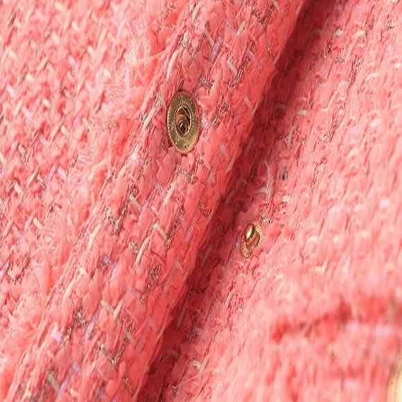 🛍 The Donnetti Coral Tweed Dress - Picture 5 of 7